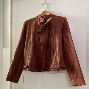 Ralph Lauren 100% Lambskin Leather Jacket